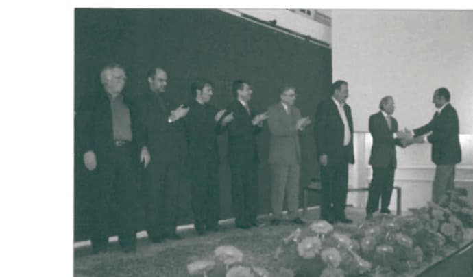 Sam Tehranchi receiving 2nd place award