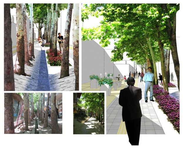 Landscape design of Mahallat bazaar